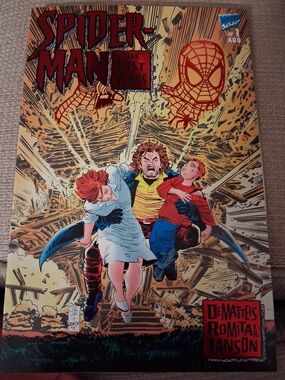 Spiderman Comic Cover with Red, Yellow, Blue Accents Price Is Firm
